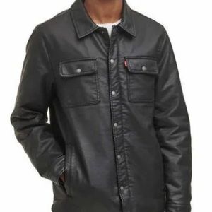 Men's Faux Leather Jacket - Black Levi's